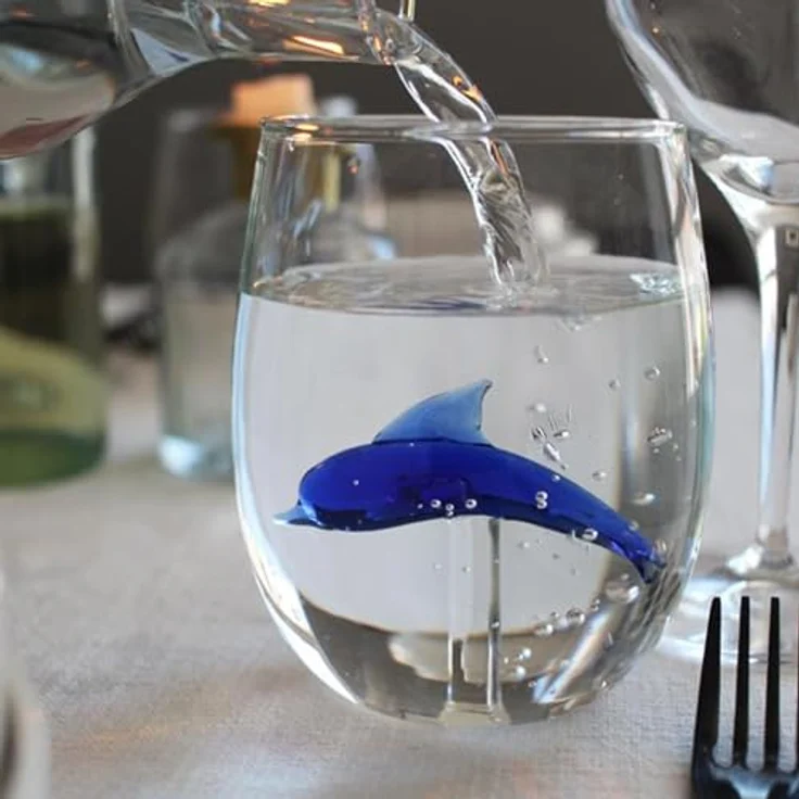Winkee Glas Winkee - Handgemachtes Delphin Glas, Kristall-Trinkglas, Dessertg – Bild 5
