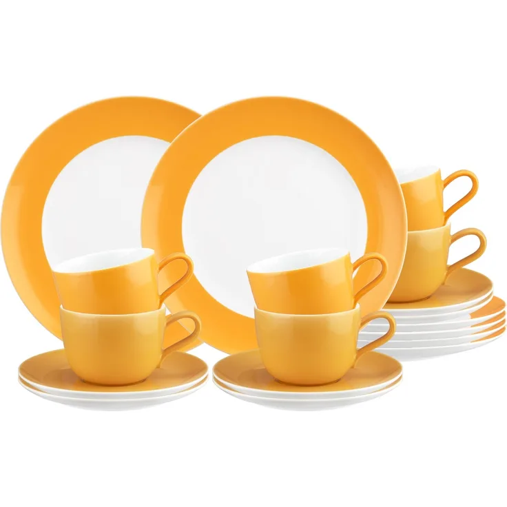 Seltmann Weiden Liberty Pure Colors Kaffeeservice 18-teilig - Mango Orange