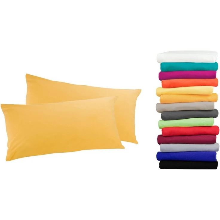 MOON Heimtextilien Kissenbezug / Seitenschläferkissenbezug 2er Pack MOON-Luxury Linon 100% Baumwolle, Linon – Bild 1