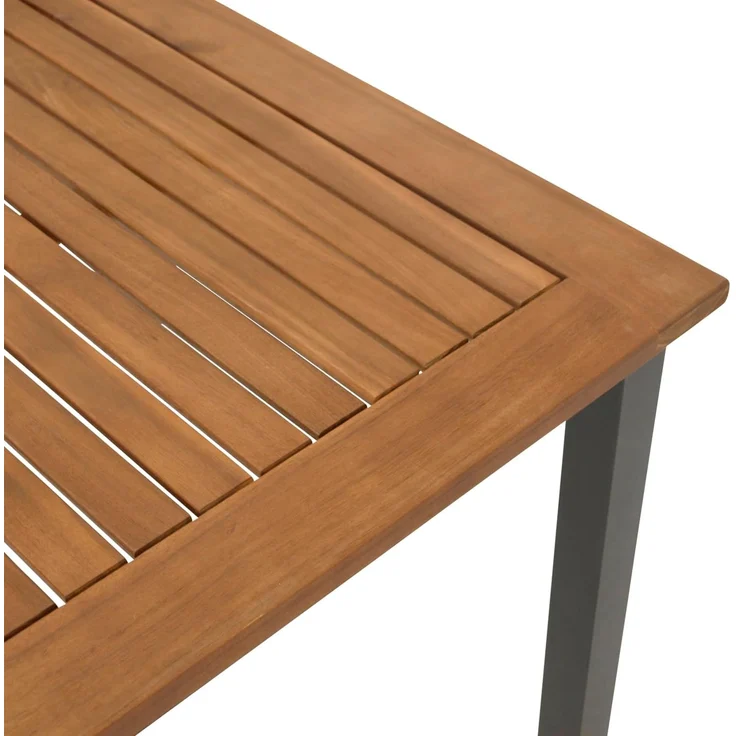 DEGAMO RAGUSA Gartentisch, Metall+ Akazie, anthrazit/braun, 150x80cm – Bild 6