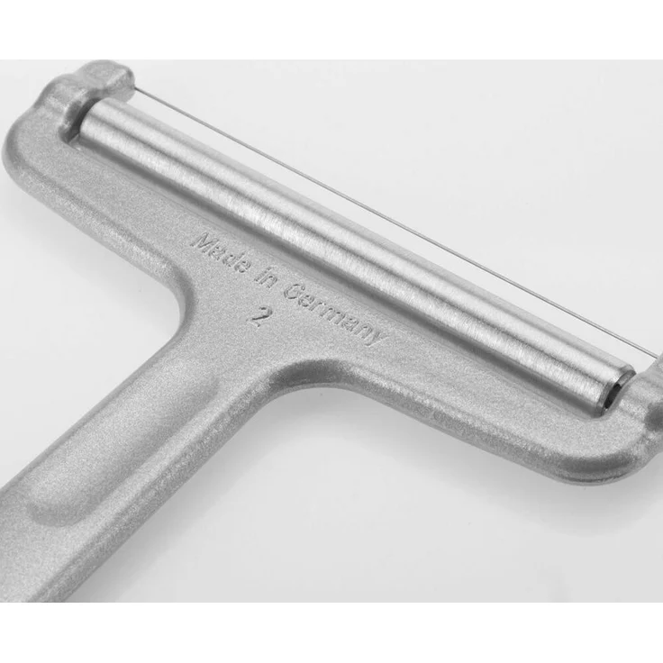 Westmark Käseschneider, Retro-Verpackung, Aluminium/Rostfreier Edelstahl, 13,9 x 10,9 x 1 cm, Rollschnitt, Silber, 7100RT60 – Bild 3