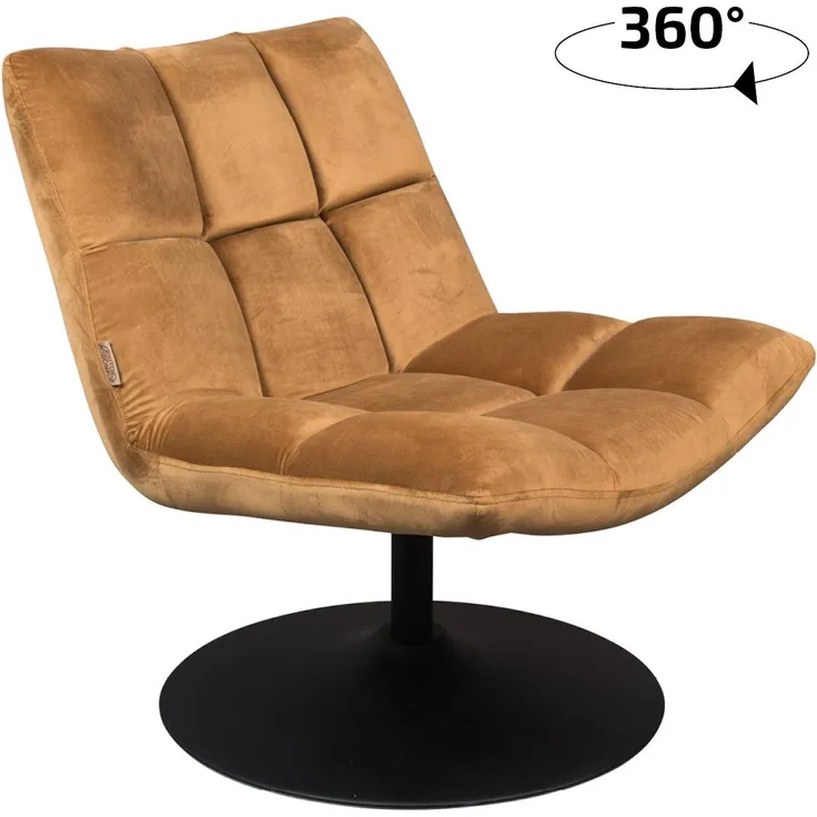 Lounge Sessel BAR VELVET GOLDEN BROWN von DutchBone