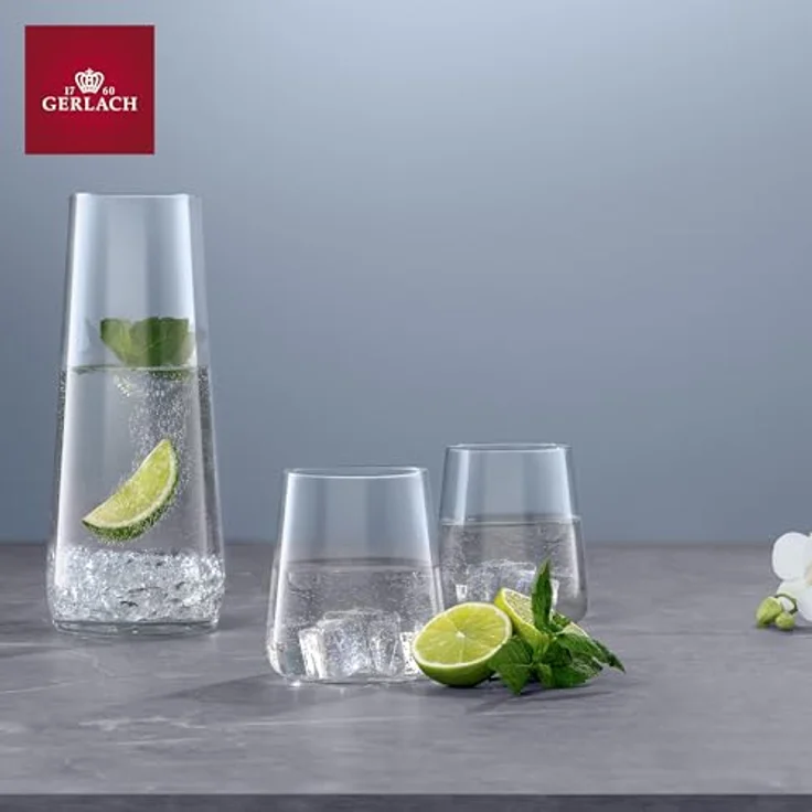 Gerlach 1760 Gläser Set 6 Stück 430 ml Trinkgläser Wassergläser Cocktailgläser Saftgläser Glas Dessert Spülmaschinenfest Modern – Bild 6