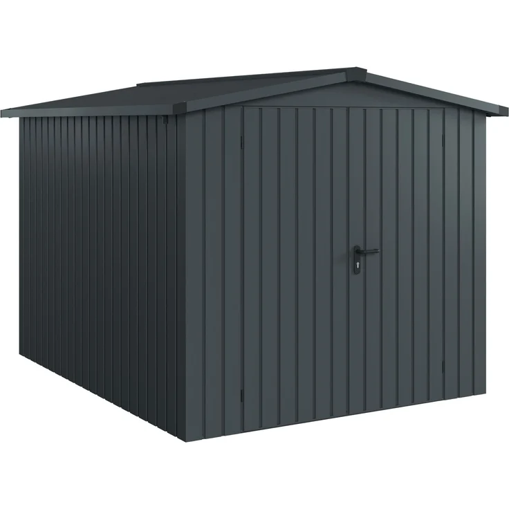 Hörmann Ecostar Metall-Gerätehaus "Euroline Trend" mit Satteldach ESD 6, anthrazitgrau, 214 x 262 cm,2-flüglige Tür – Bild 1