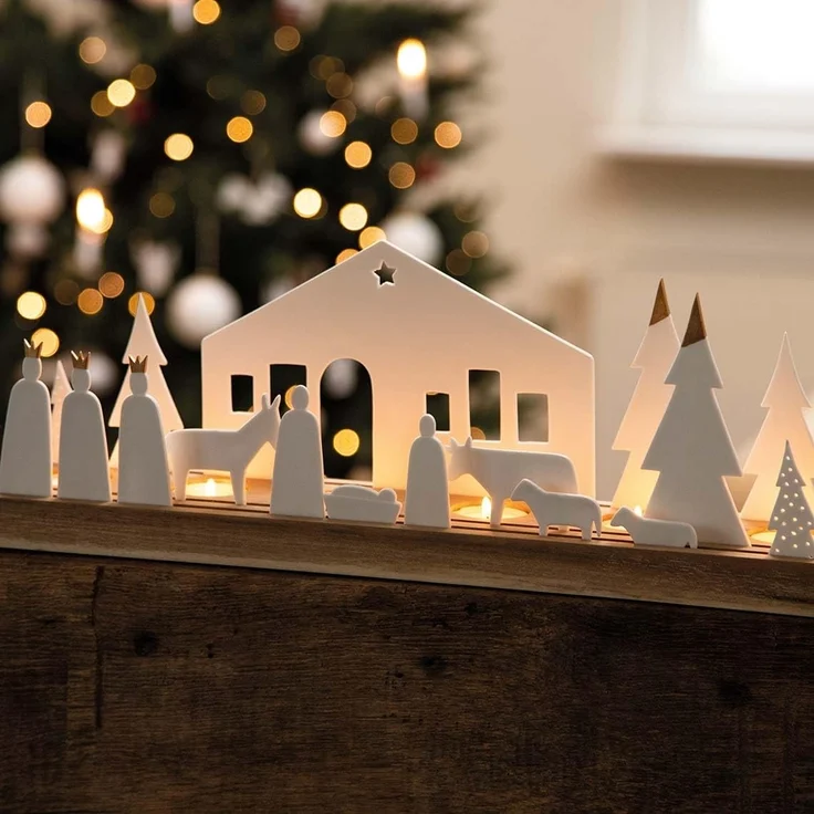 Räder Living Xmas Lichtobjekt Krippe 45x9,5 cm Akazie – Bild 3