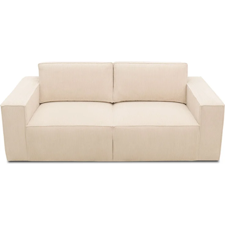 DOMO. collection Sofa 100017, 2-Sitzer mit Rückenkissen und Armlehnen, 2er Couch, Polsterganitur, 210 x 93 x 84 cm (BxTxH), creme – Bild 6