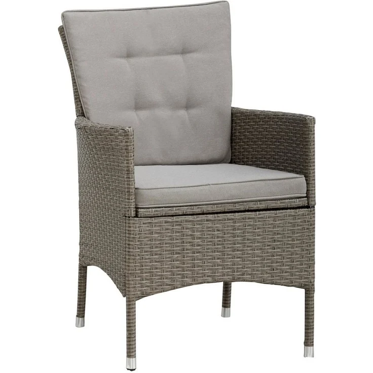 KONIFERA Garten-Essgruppe Mailand, (Set, 31-tlg, 10x Sessel, 1x AZ-Tisch 179-302 cm, inkl. Auflagen), Polyrattan, Stahl, Braun – Bild 2