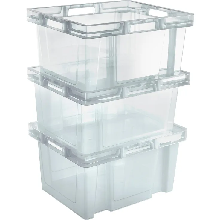 Gardissimo 3x EUROBOX Stapelboxen Kunststoff Aufbewahrung Box 26 Liter