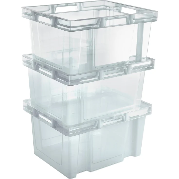 Gardissimo 3x EUROBOX Stapelboxen Kunststoff Aufbewahrung Box 26 Liter – Bild 1