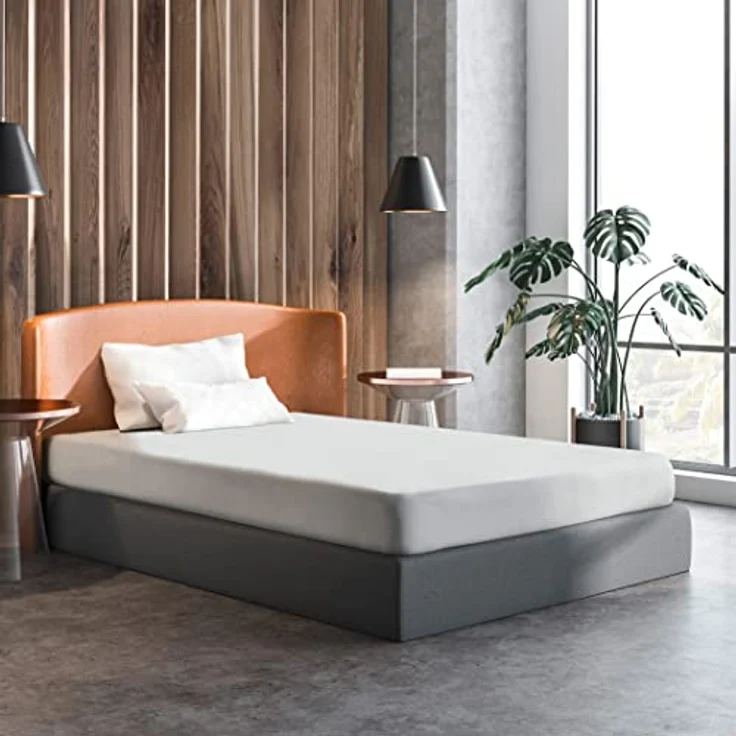 Amago - Spannbetttuch, 50 cm Steg, 100 prozent Baumwolle, 120x200 cm - Weiß – Bild 3