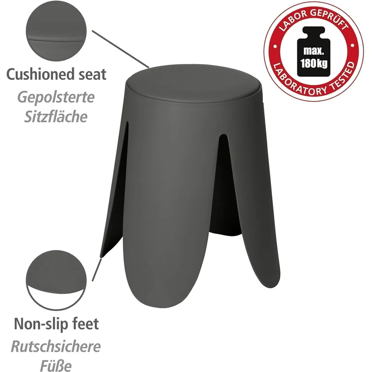 WENKO COMISO Badhocker, Grau matt – Bild 4