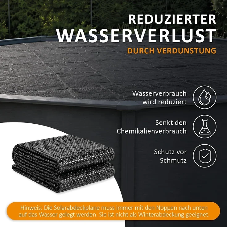 Steinbach 'Plus Ultra 4' Solarabdeckplane, für Rundbecken, Schwarz, Ø 366 cm – Bild 4