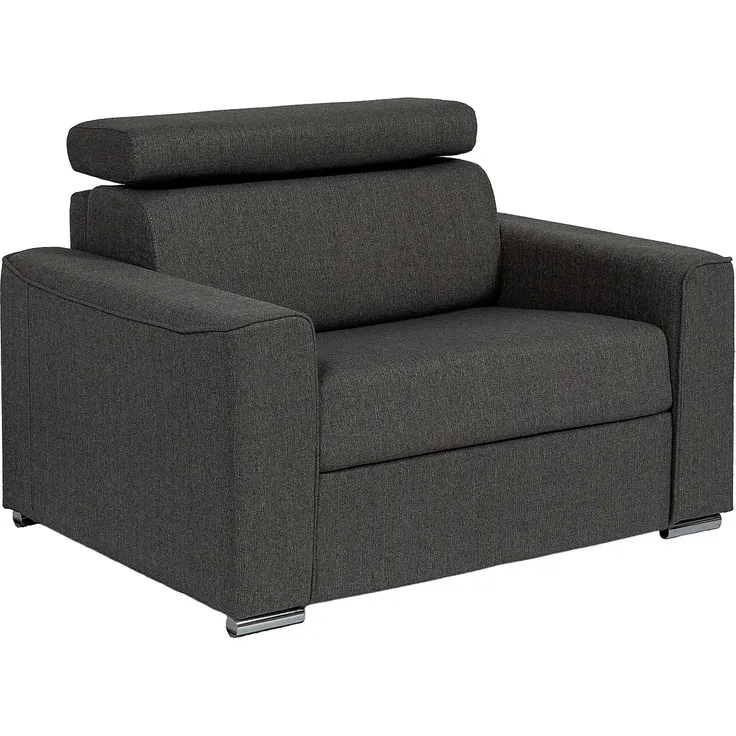 Vente-unique - VIZIR - Schlafsessel - Metall - Stahl - Grau - 124 x 95 x 105 cm