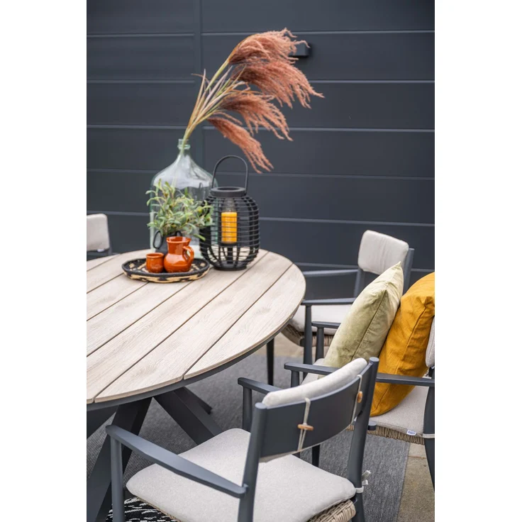 Gardissimo ARMATI Nonwood Alu-Gartentisch Gartenmöbel 180x115cm (oval) – Bild 5
