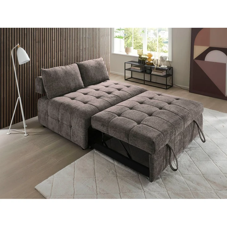 ATLANTIC home collection Schlafsofa Kuno, B:140cm, 2-Sitzer Schlafsofa mit Sitztiefenverstellung (2x) – Bild 2