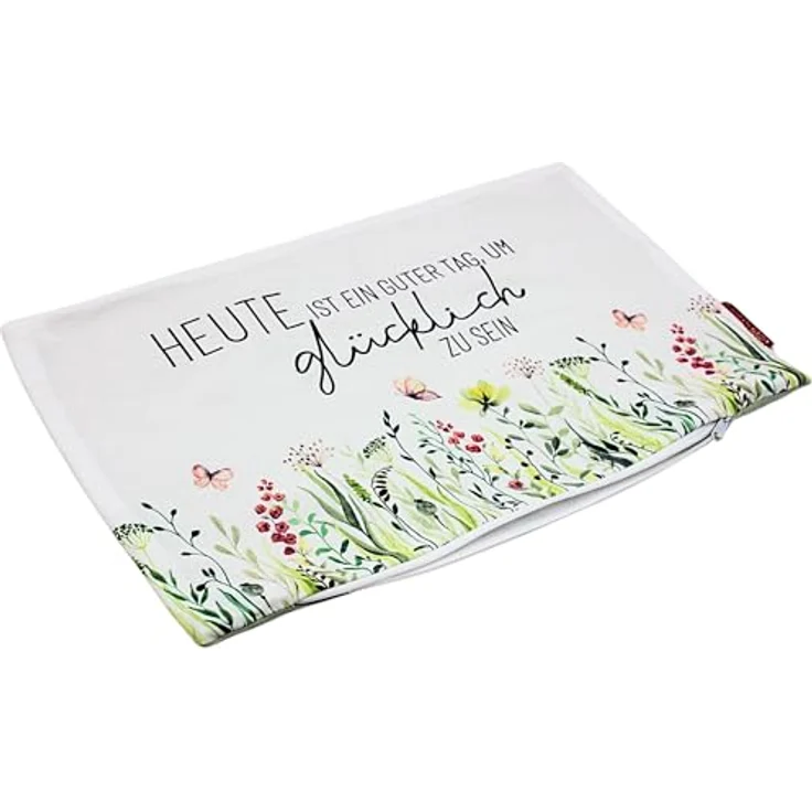 Dekohelden24 Dekokissen Zierkissen - Kuschel Kissen mit Wiese/Dekokissen, Baumwolle – Bild 6