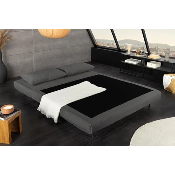 riess-ambiente Relaxsessel SMART MULTIFUNCTION 140cm grau - Cord, Bettfunktion, FSC-zertifiziert (Einzelartikel, 1-St), Ausziehbarer Schlafsessel - ideal für Arbeits-, Wohn- und Gästezimmer – Bild 5