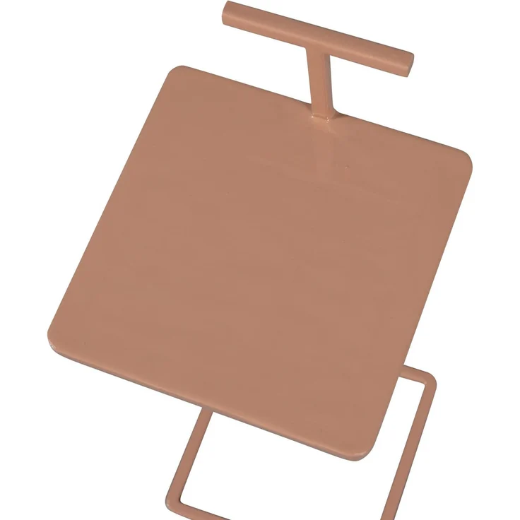 Beistelltisch Toste Metall, modern und hochglänzend, quadratische Form, Altrosa, 64 x 22 x 22 cm – Bild 5