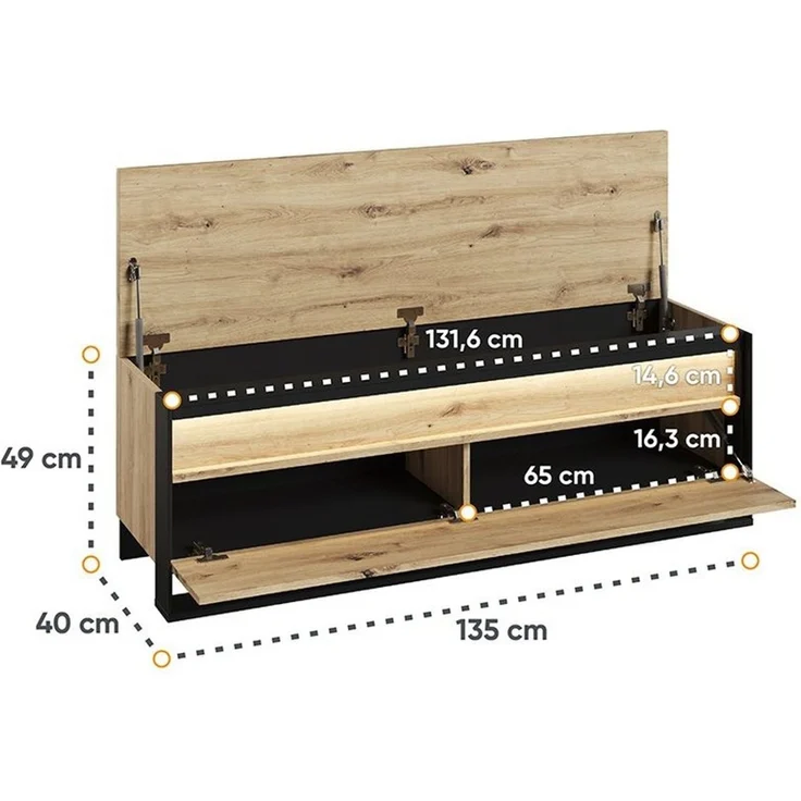 Compleo Garderoben-Set (Schrank, Spiegel, 2xKleiderhakenbrett, Schuhschrank) – Bild 3