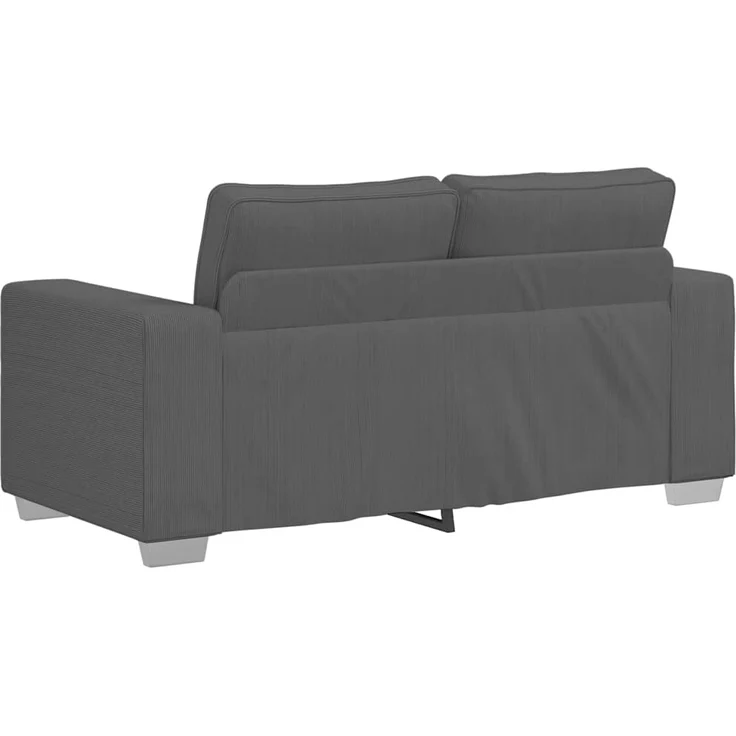 vidaXL Zweisitzer-Sofa Dunkelgrau 160x77x82 cm Cordstoff 4105194 – Bild 5