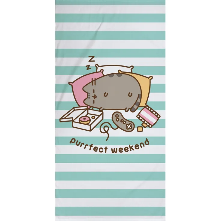 BERONAGE Strandtücher Pusheen Badetuch Purrfect Weekend 75x150 cm, 100% Baumwolle (1-St), Frottee in Velours-Qualität