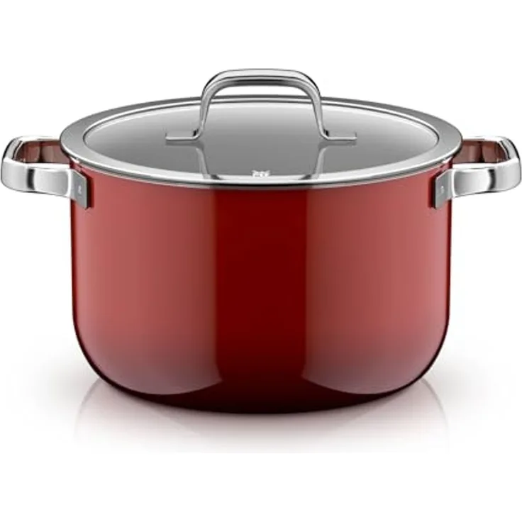 WMF Kochtopf Fusiontec Mineral Pro, Edelstahl, Glas (1-tlg), kratzfeste Oberfläche, wärmereduzierende Hohlgriffe, Made in Germany