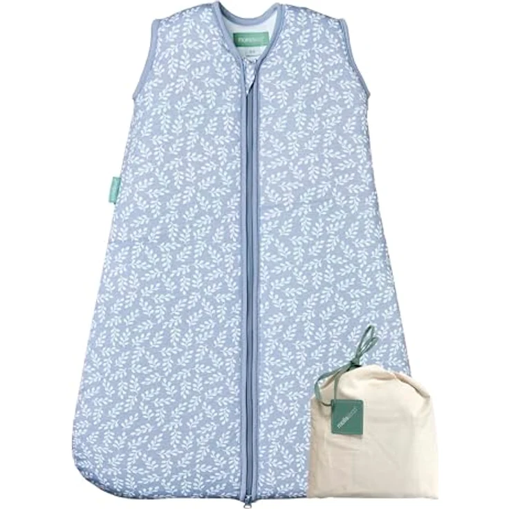 molis&co - Baby Schlafsack ärmellos - Ideal für den Winter - Babyschlafsack tog 2.5 ohne Ärmel - 100% Baumwolle (Oeko-TEX 100), Premium Qualität - Blue Garden (85 cm, 6-18 Monate) – Bild 2