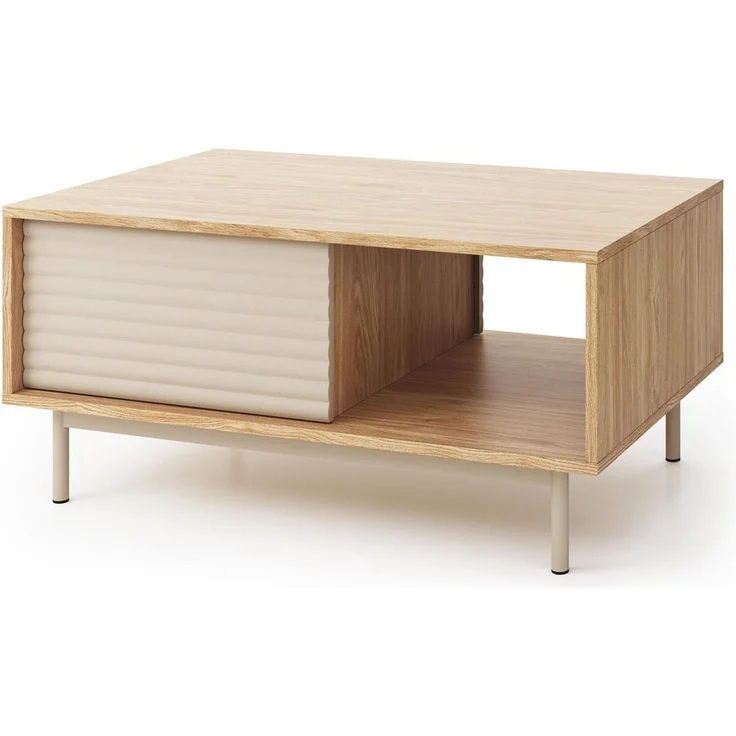 Compleo Couchtisch mit Schublade, Kaffeetisch für Wohnzimmer, Elegant und Modern – Bild 4