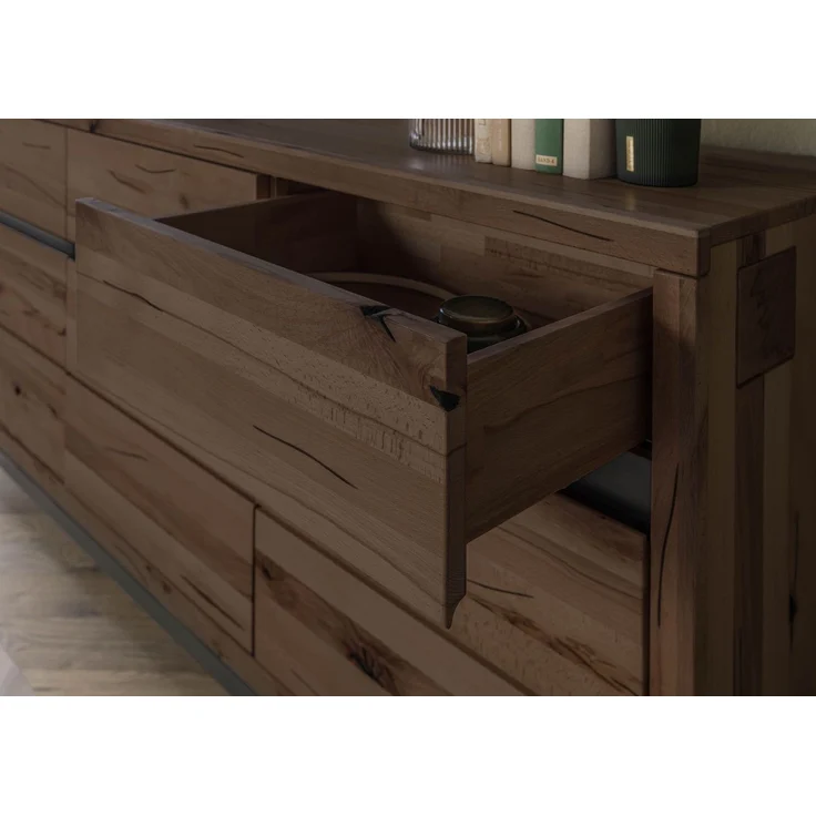 Sideboard Kernbuche 175x45x85 tabacco braun geölt VILLANDERS #208 – Bild 5