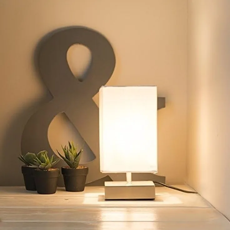 Qazqa Tischleuchte Milo, ohne Leuchtmittel, E14, Weiß, Modern, Stahl, 1-flammig