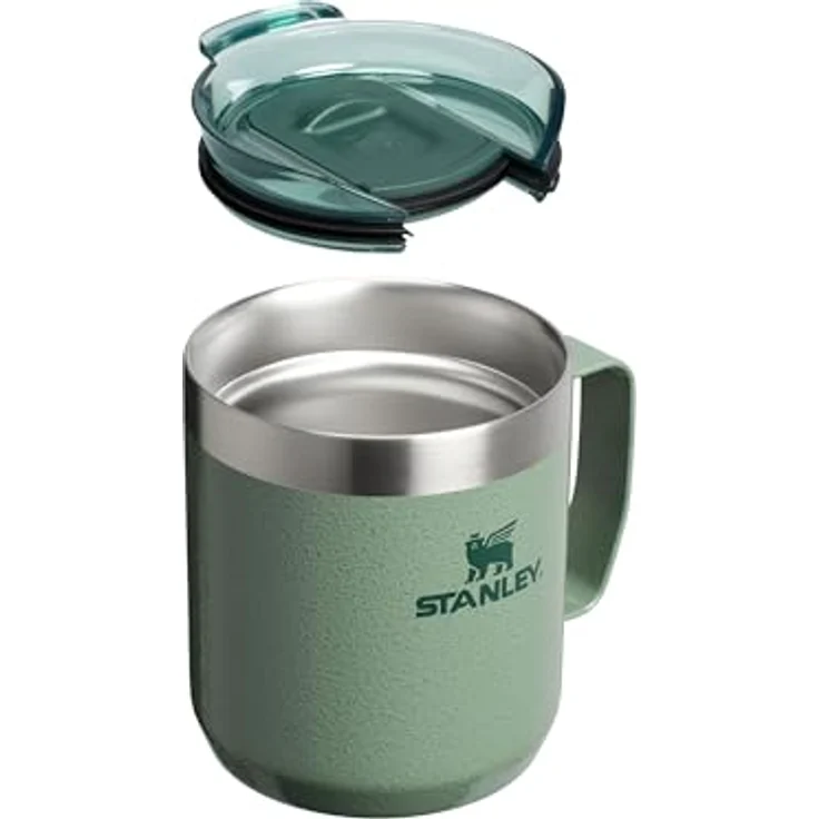 STANLEY 1913 Classic Legendary Camp Mug Thermobecher 0.35L - Hält 1.5 Stunden Heiß - 3 Stunden Kalt - BPA-Frei - Spülmaschinenfest - Edelstahl Kaffeebecher To Go - Hammertone Green – Bild 10