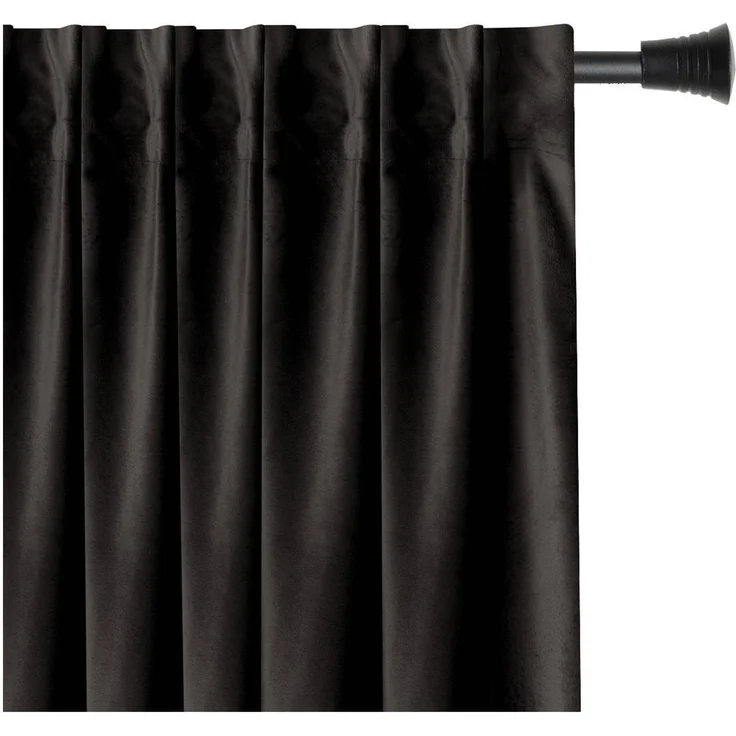 Restilo Gardine Gardine Multifunktionsband Kräuselband Vorhang Verdunkelnd Samt Textil (1 St), Kräuselband, verdunkelnd, Samt Textilien, mit Raffhalter – Bild 5
