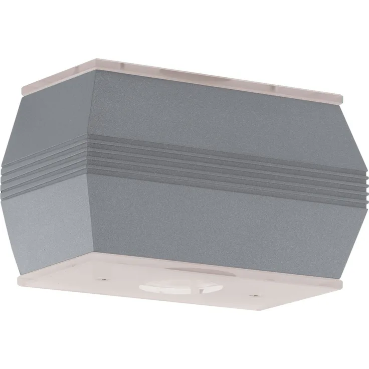 LED Wandleuchte, Wetterfest, Glas satiniert, klar, L 18cm
