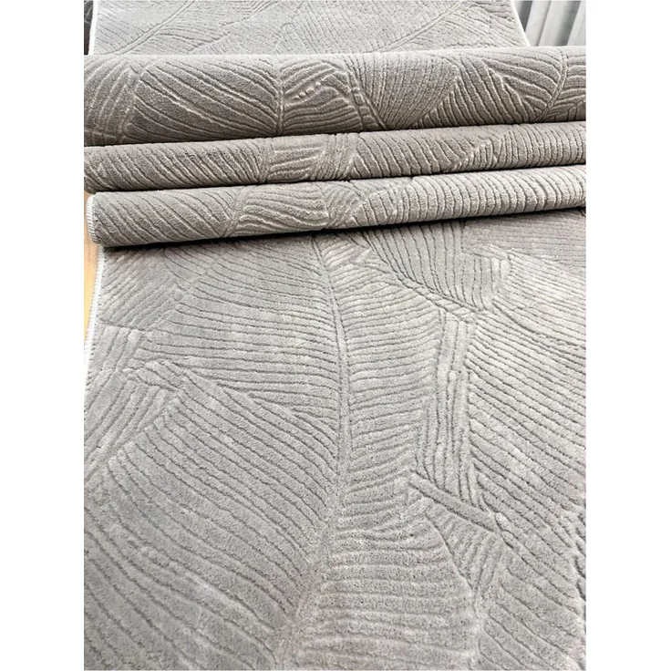 Rutschfester Grauer Läuferteppich 120 x 250 cm Polyester Grau 88777960 [en. casa] – Bild 6