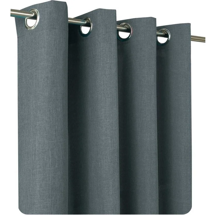 Haus und Deko Gardine Vorhang 140x245 cm Ösen blickdicht Struktur Leinenoptik uni Gardine, Ösen (1 St), blickdicht, Polyester – Bild 5
