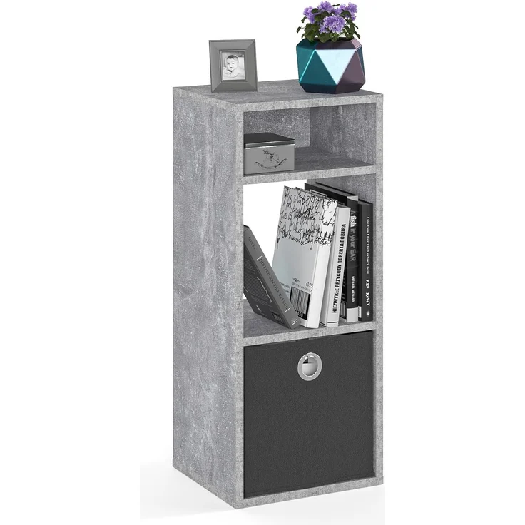 KOMTO Bücherregal RIM2 Regal Klein Standregal Würfelregal Büroregal, Bücherschrank für Kinderzimmer Regal Wohnzimmer 33,8 х 30,7 х 80,4 cm – Bild 3
