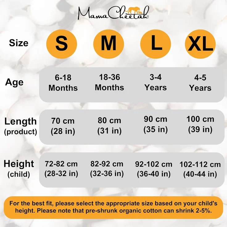 Mama Cheetah Toddler Schlafsack mit Füßen 3T - 4T, 2,5 TOG Bio-Baumwolle Baby Schlafsack mit Beinen, Baby Wearable Decken für Walker w / 2-Wege-Reißverschluss, Baby Schlafsack für Mädchen & Jungen – Bild 2