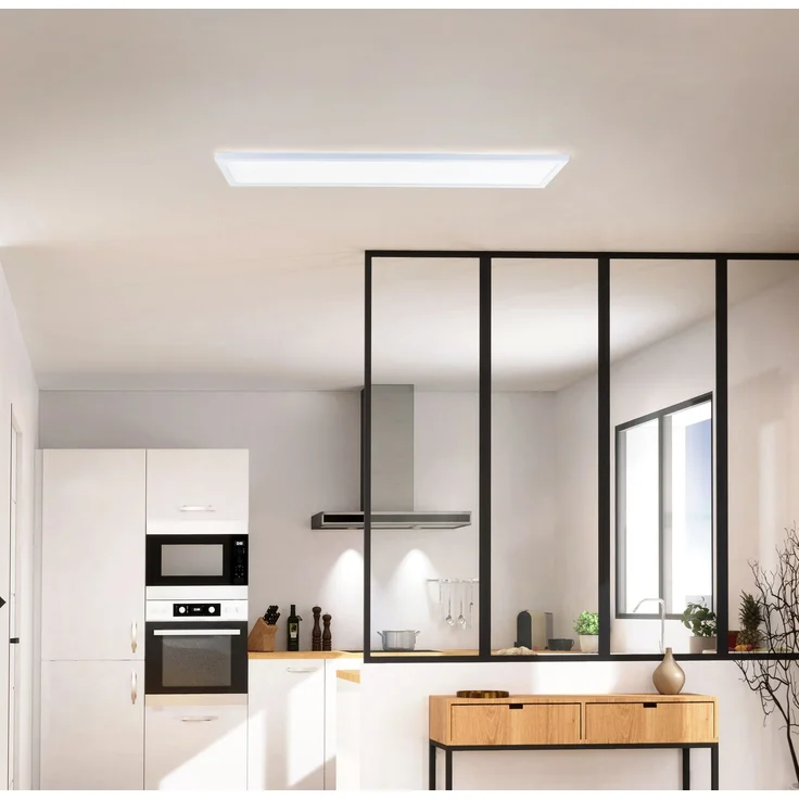 BRILLIANT Aufbaupaneel Lumaro LED-Deckenleuchte, 96x25 cm, 3200 lm, 4000 K, IP44, Kunststoff, weiß – Bild 8