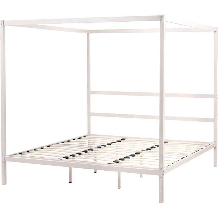 Himmelbett Metall LESTARDS 180 x 200 cm Hellbeige – Bild 4