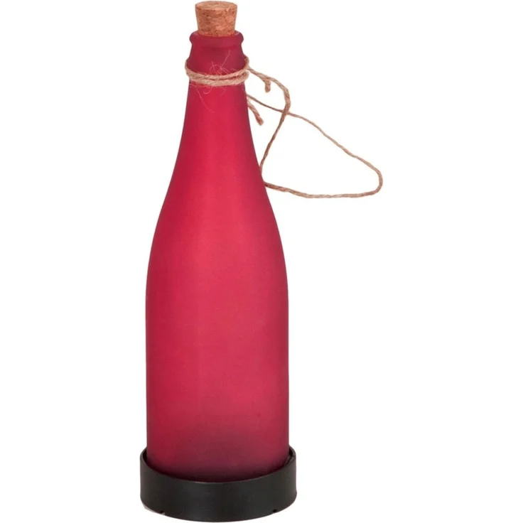 Solar-Leuchte Glasflasche, LED, 4 Farben mit Ein- / Ausschalter, im Bildkarton – Bild 2