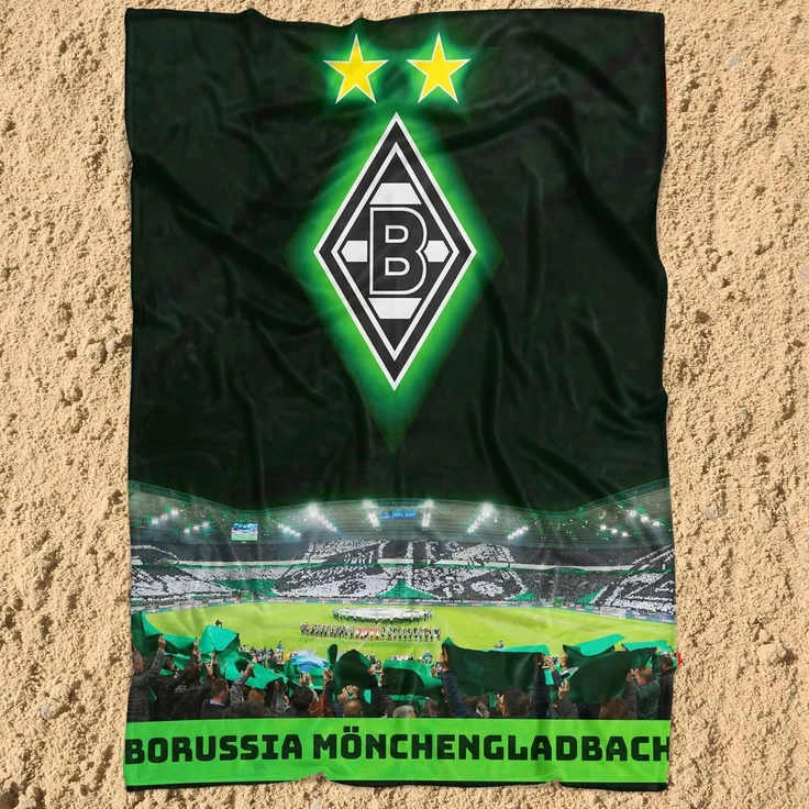 Wohndecke Borussia Mönchengladbach Decke Borussia Park 150x200 cm Kuscheldecke, BERONAGE, passend zur Bettwäsche, ideal für Sofa, Couch, Bett, Auto – Bild 5