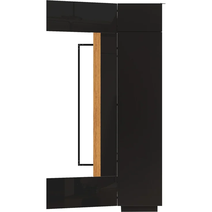 ZUBALIYA Vitrine (60 x 40 x 180 cm), LED - Beleuchtung, Glastüren, Aufbewahrung für Sammlerstücke, Geschirr und Dekoration, Schwarz – Bild 22