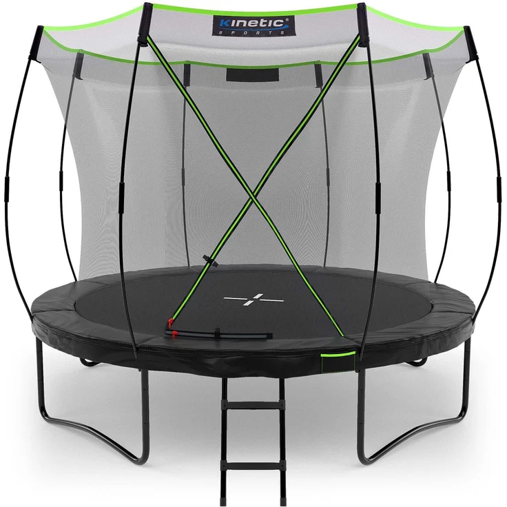 KINETIC SPORTS Premium Outdoor Trampolin 'Ultimate Pro' für Kinder und Erwachsene, AirMAXX Sprungtuch, mit Leiter, Fieberglas, bis zu 160 kg, Kürbis-Design, Ø 305 cm – Bild 1