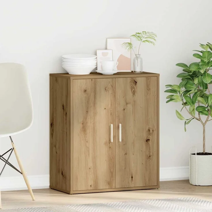 vidaXL Sideboard Artisan Eiche 60x31x70 cm Holzwerkstoff 869142 – Bild 2