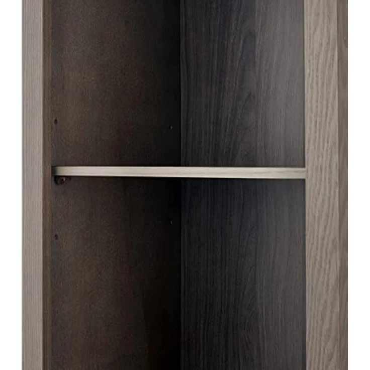 Elegant Home Fashions Russell Holz Badezimmer Leinen Tower Aufbewahrungsschrank 33 cm x 38 cm x 159,4 cm mit offenen Regalen & Türen Salzeiche EHF-F0012, Salt Oak, One Size – Bild 10