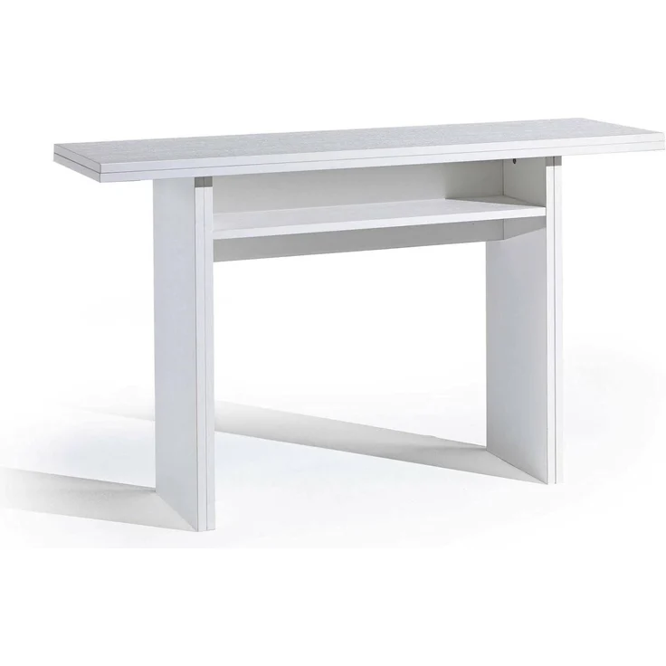 Dmora - Ausziehbare Konsole Lavanda, Esstisch mit Klappöffnung, ausziehbare Mehrzweckkonsole, 100 % Made in Italy, 120 x 70 x 75 cm, Weiß, – Bild 7