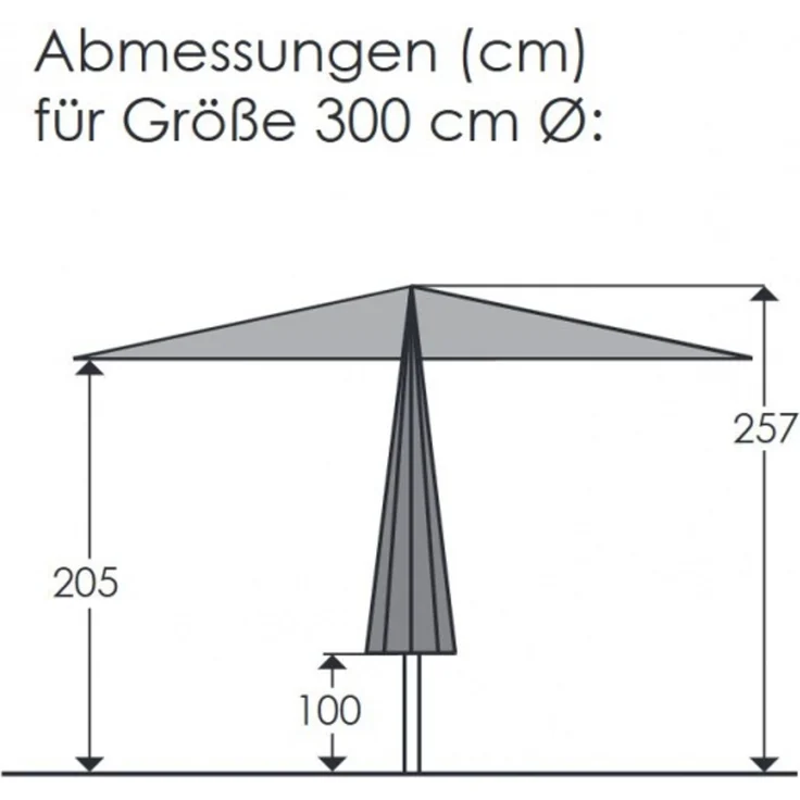 Sonnenschirm Malaga 300/8 rund, Ø ca. 300 cm anthrazit – Bild 6