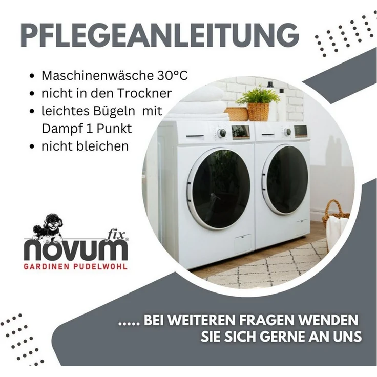 novumfix Gardine Gardine hellbeige, Leinenstruktur, Kräuselband, extra lang bis 400 cm, blickdicht – Bild 4