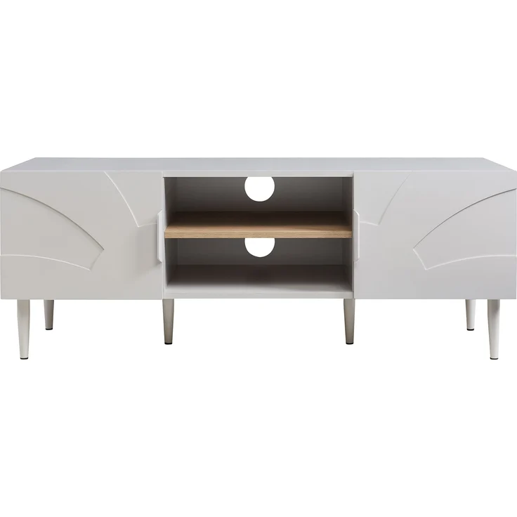 Fernsehtisch Starvili mit 2 Türen 120x40x45 cm Beige [en. casa] – Bild 5