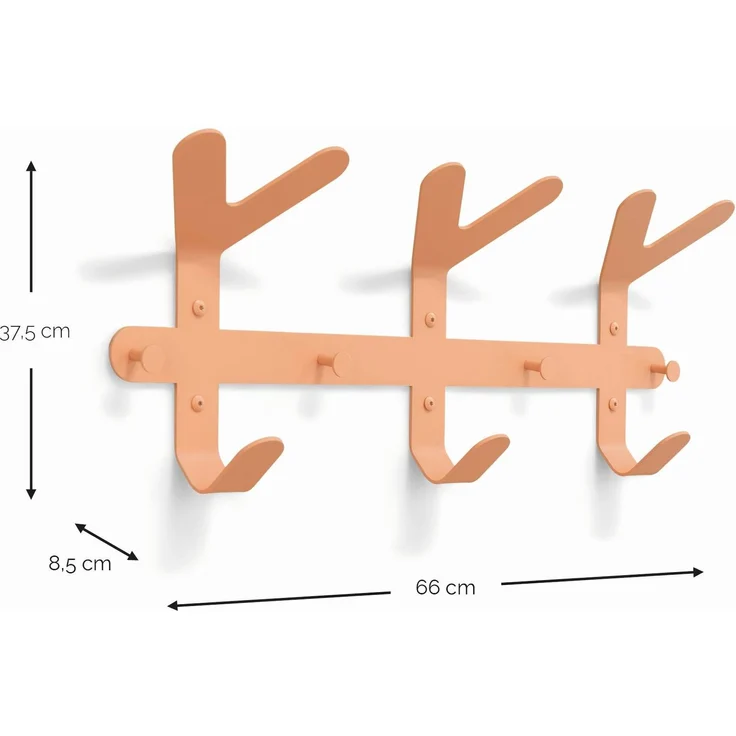 Spinder Design FRONDO Garderobe aus Stahl im modernen Farbton Clay Terra 66x8,5x37,5 cm – Bild 6